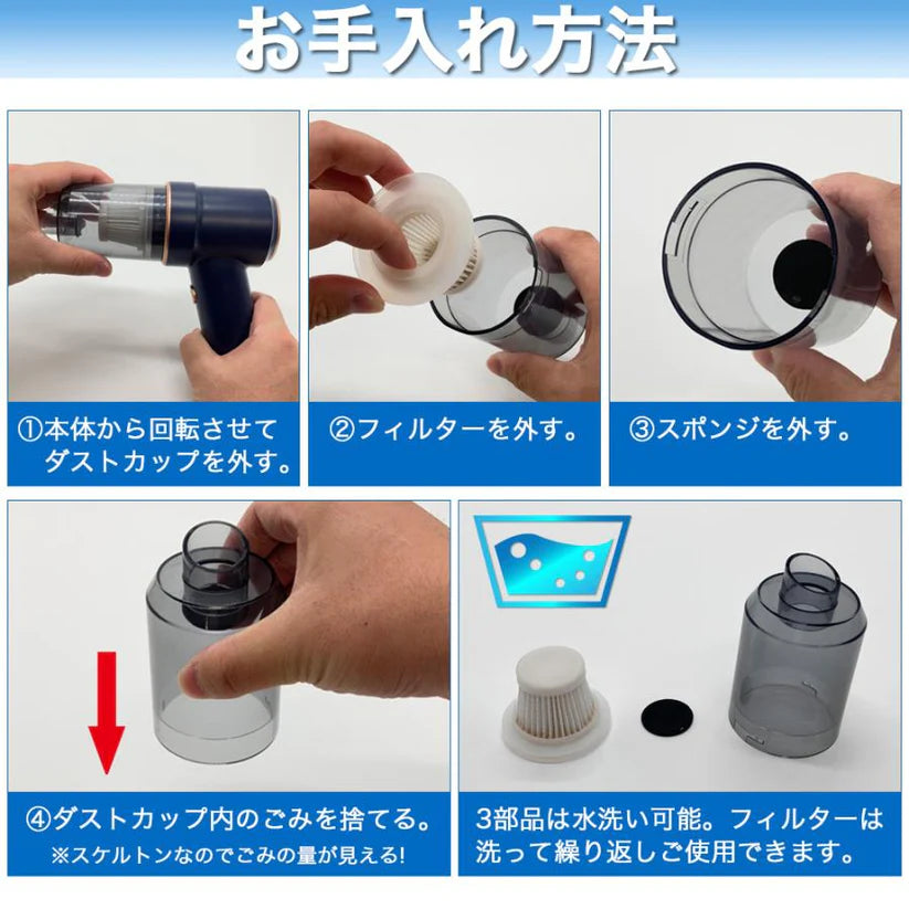 【本日終了！NO.1位 獲得】Satto Clean™コードレス車用クリーナー