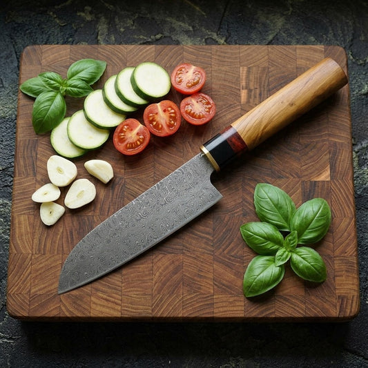 Cuchillo Kaen Olivo VG10 con Funda de Cuero (2)