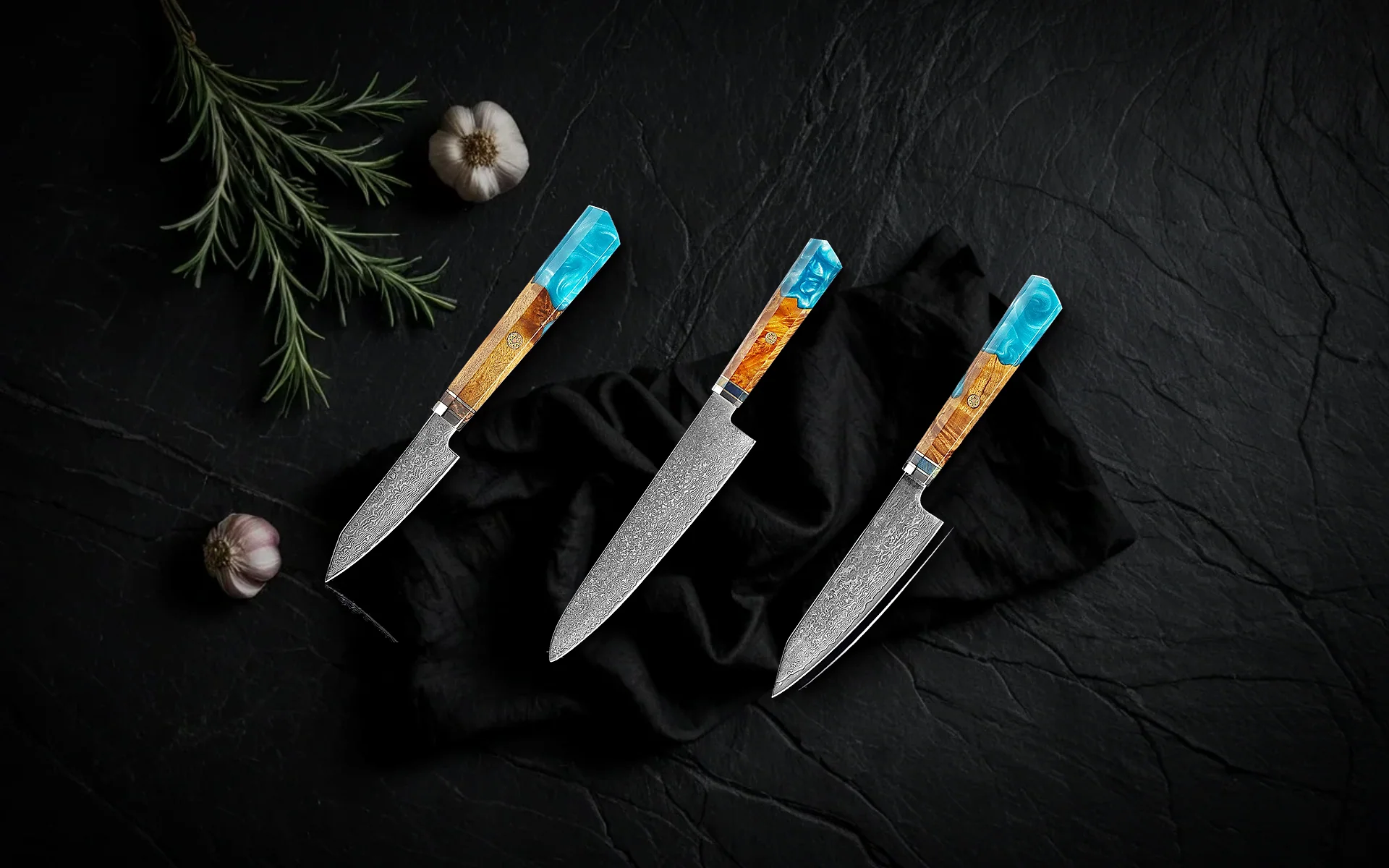 Set Completo: Gyuto + Nakiri + Petty